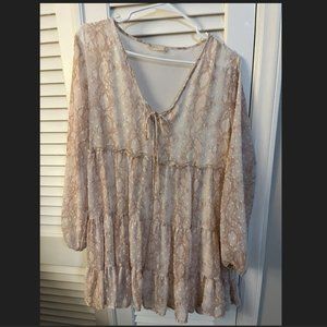 altered state M pink baby doll style dress